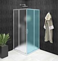 SIGMA SIMPLY sprchové dvere posuvné pre rohový vstup 800 mm, sklo BRICK