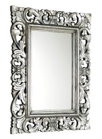 SAMBLUNG zrkadlo v ráme, 60x80cm, strieborná Antique