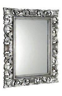 SCULE zrkadlo v ráme, 70x100cm, strieborná Antique
