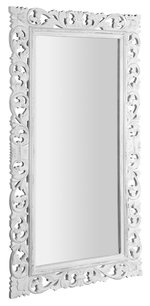 SCULE zrkadlo v ráme, 80x150cm, biela Antique