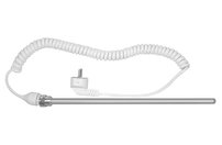 Elektrická vykurovacia tyč bez termostatu, krútený kábel, 600 W