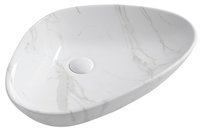 DALMA keramické umývadlo 58,5x39x14 cm, carrara