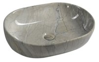 DALMA keramické umývadlo 59x42x14 cm, grigio