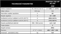 Master 250 TIG-HF - AC-DC