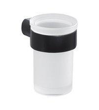 PIRENEI pohár, čierna matná/sklo satin