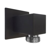 Vývod sprchy, hranatý, tenká krytka, čierna matná