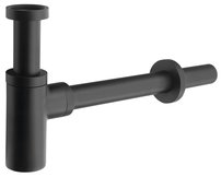 Umývadlový sifón  1'1/4, odpad 32 mm, guľatý, čierna matná