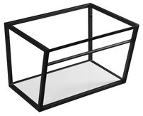 SKA Konštrukcia pod umývadlo 600x400x460mm, čierna mat, s bielou MDF policou
