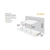 Canopia- Palram Sierra 3000 bielá 3 x 3