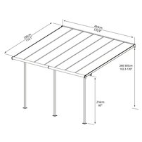 Canopia- Palram Sierra 4200 biela 3 X 4,25