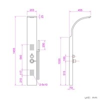 Masážny panel Antikalc NOVEL 4 funkcie nerez
