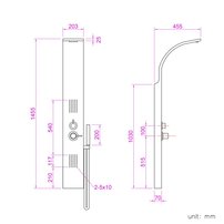 Masážny panel Antikalc NOVEL 4 funkcie biely
