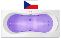 ARTTEC KRONA SURF + CHROMO 180 x 80 hydromasážna akrylátová vaňa