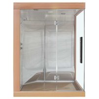 Parná sauna AWT W200A červený céder 165x135 vľavo