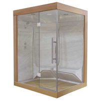 Parná sauna AWT W200A červený céder 165x135 vľavo
