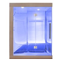 Parná sauna AWT W200A červený céder 165x135 vľavo