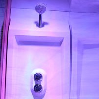 Parná sauna AWT W200A červený céder 165x135 vľavo