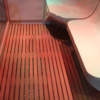 Parná sauna AWT W200A červený céder 165x135 vľavo