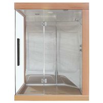 Parná sauna AWT W200B červený céder 118x135 vpravo