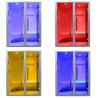 Parná sauna AWT S200B alu 146x131 vľavo
