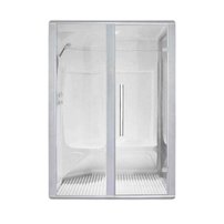 Parná sauna AWT S200B alu 146x131 vľavo