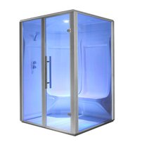 Parná sauna AWT S200B alu 146x131 vľavo