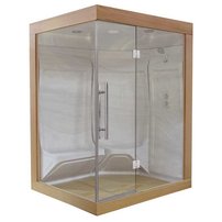 Parná sauna AWT W200A červený céder 165x135 vpravo