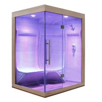 Parná sauna AWT W200A červený céder 165x135 vpravo