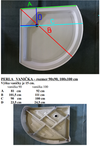 Hydromasážna kabína Biela perla 90 WHITE PEARL 90x90