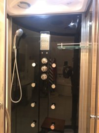 Parná kabína s fínskou saunou AquaLuxus model A-902 rozmery 181x110x223
