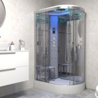 Sprchová kabína Insignia PLATINUM 1100x700mm - čierny rám/ľavé prevedenie , bez sauny Model 2022