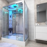 Sprchová kabína Premium Twin 1400x900mm Silver Frame bez pary