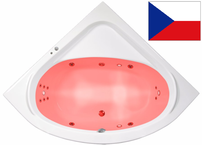 ARTTEC GAIA 2 SURF + CHROMO 140 x 140 hydromasážna akrylátová vaňa