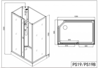 Sanotechnik VIVA 2 sprchový box obdĺžnnik bez strechy, 120x80x225cm, biely