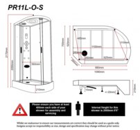 Sprchová kabína Insignia Premium1100x700mm - čierny rám/ľavé prevedenie , bez sauny Model 2022