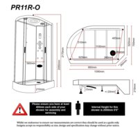 Sprchová kabína Insignia Premium1100x700mm - čierny rám/pravé prevedenie , bez sauny Model 2022